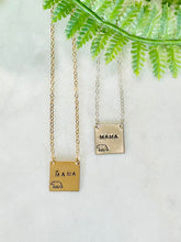 Load image into Gallery viewer, Square Gold Necklace