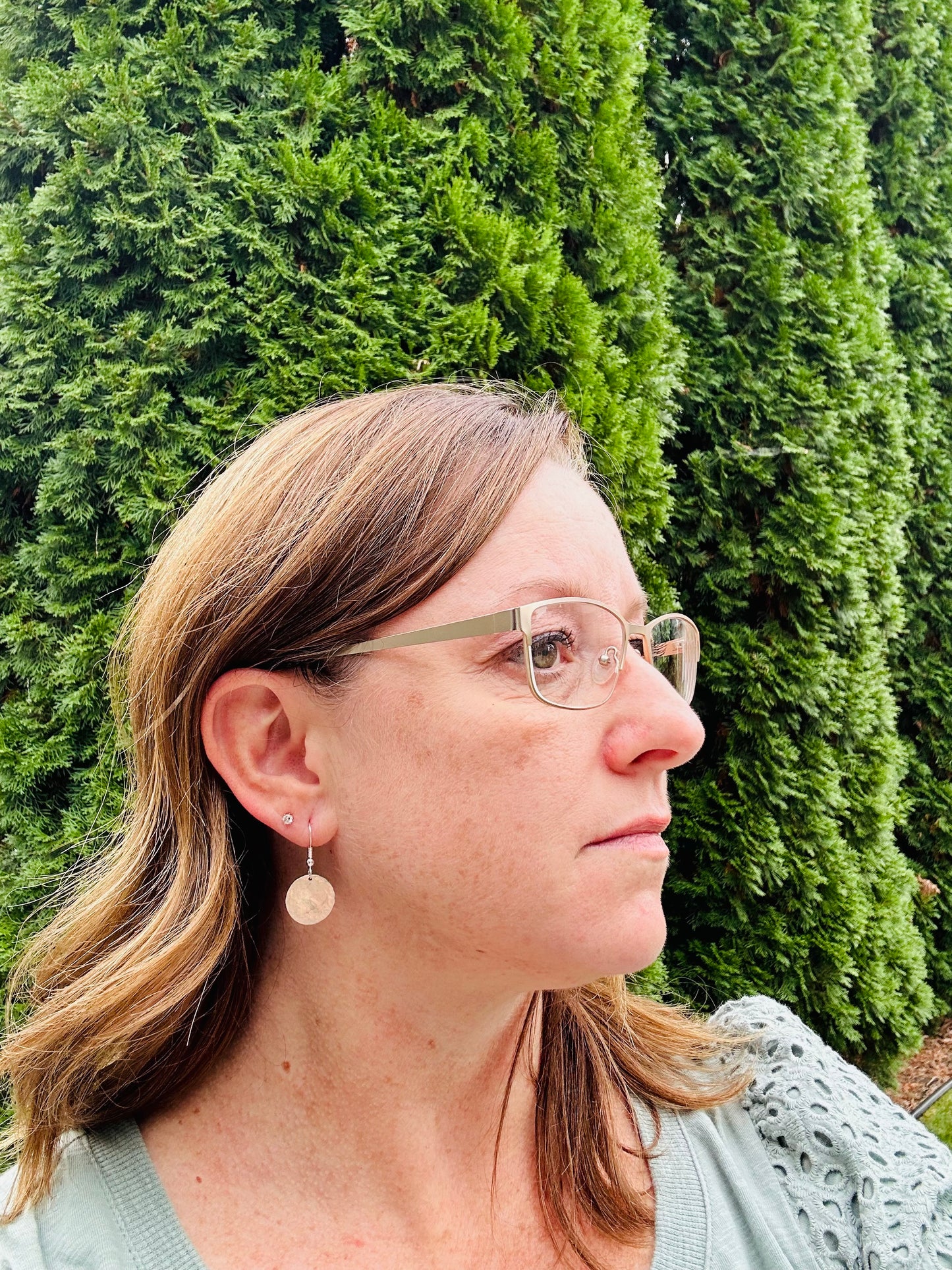 Hammered Disc Earrings