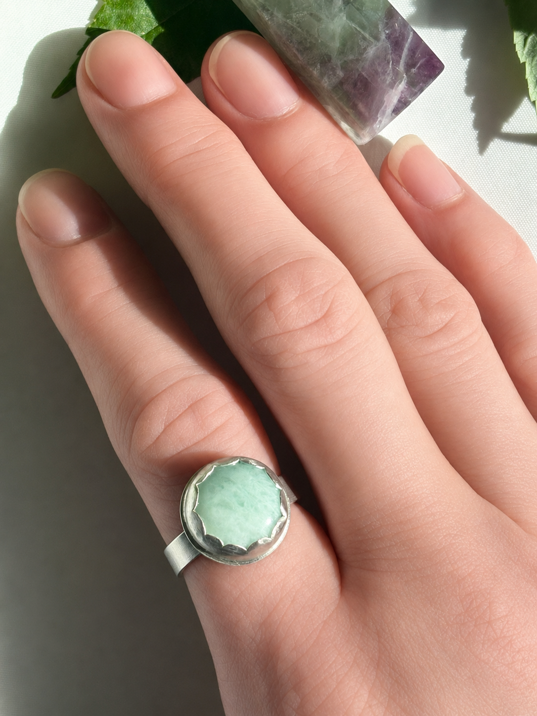 Amazonite Ring—Size 7.5