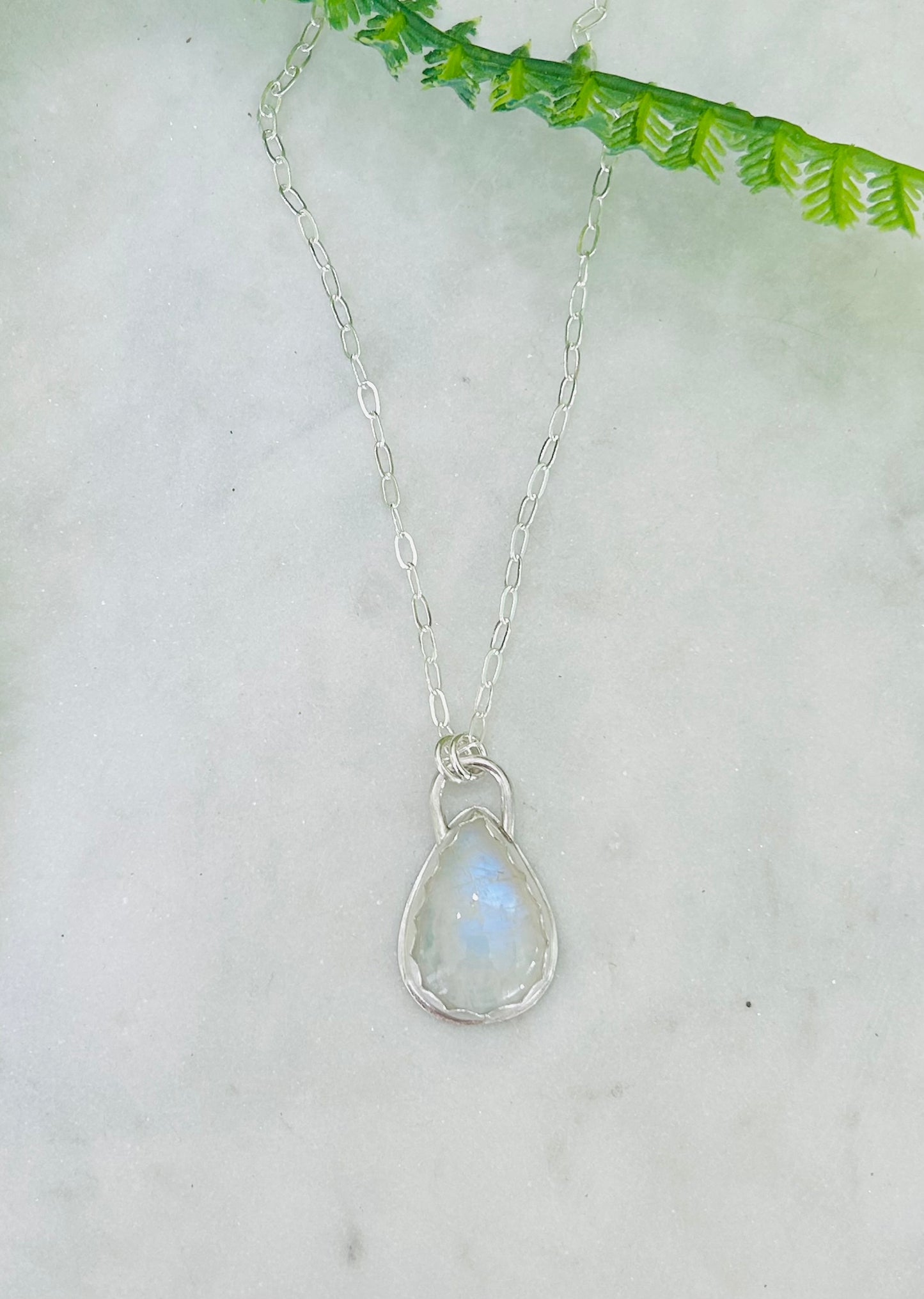 Moonstone Teardrop Necklace