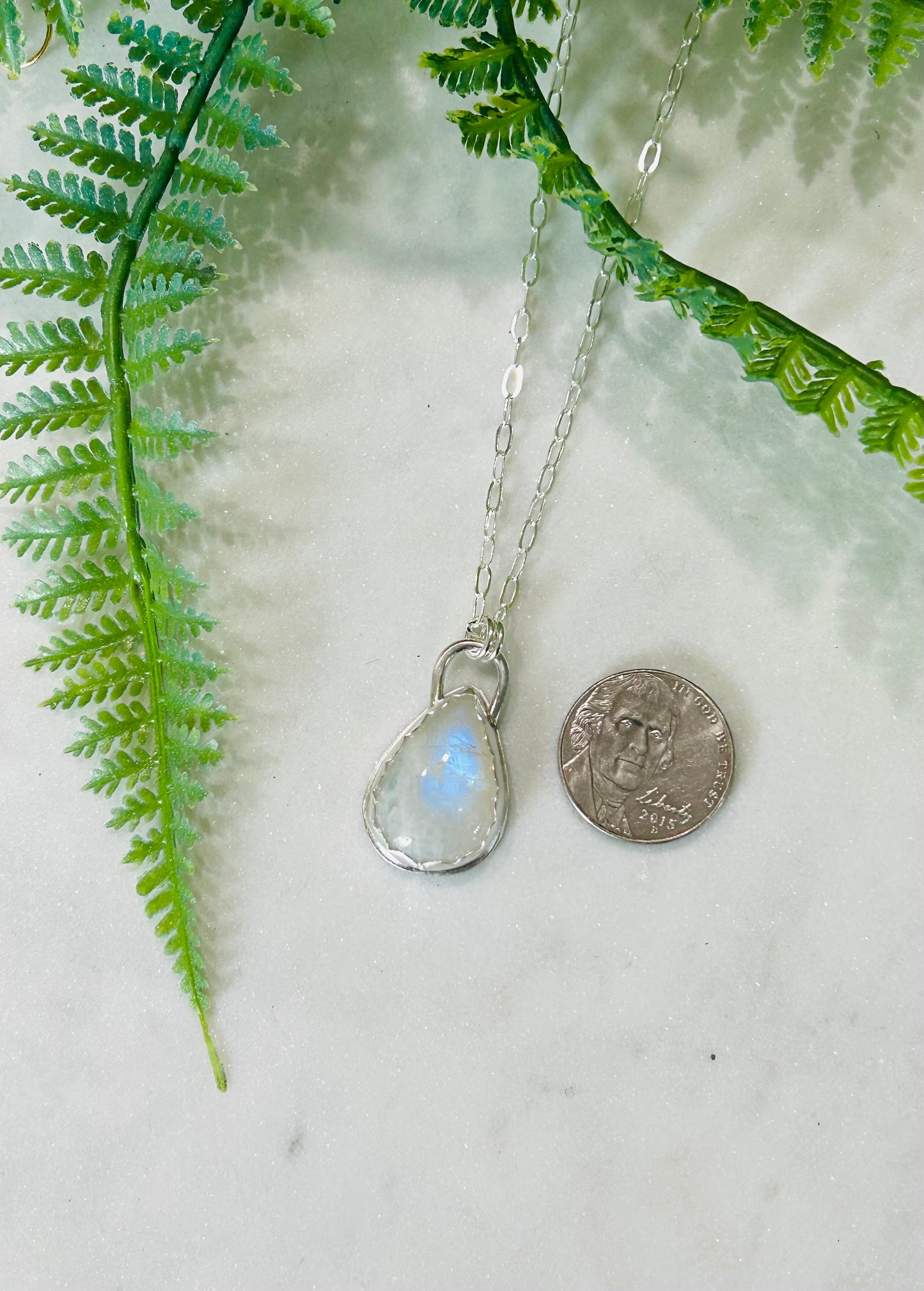 Moonstone Teardrop Necklace