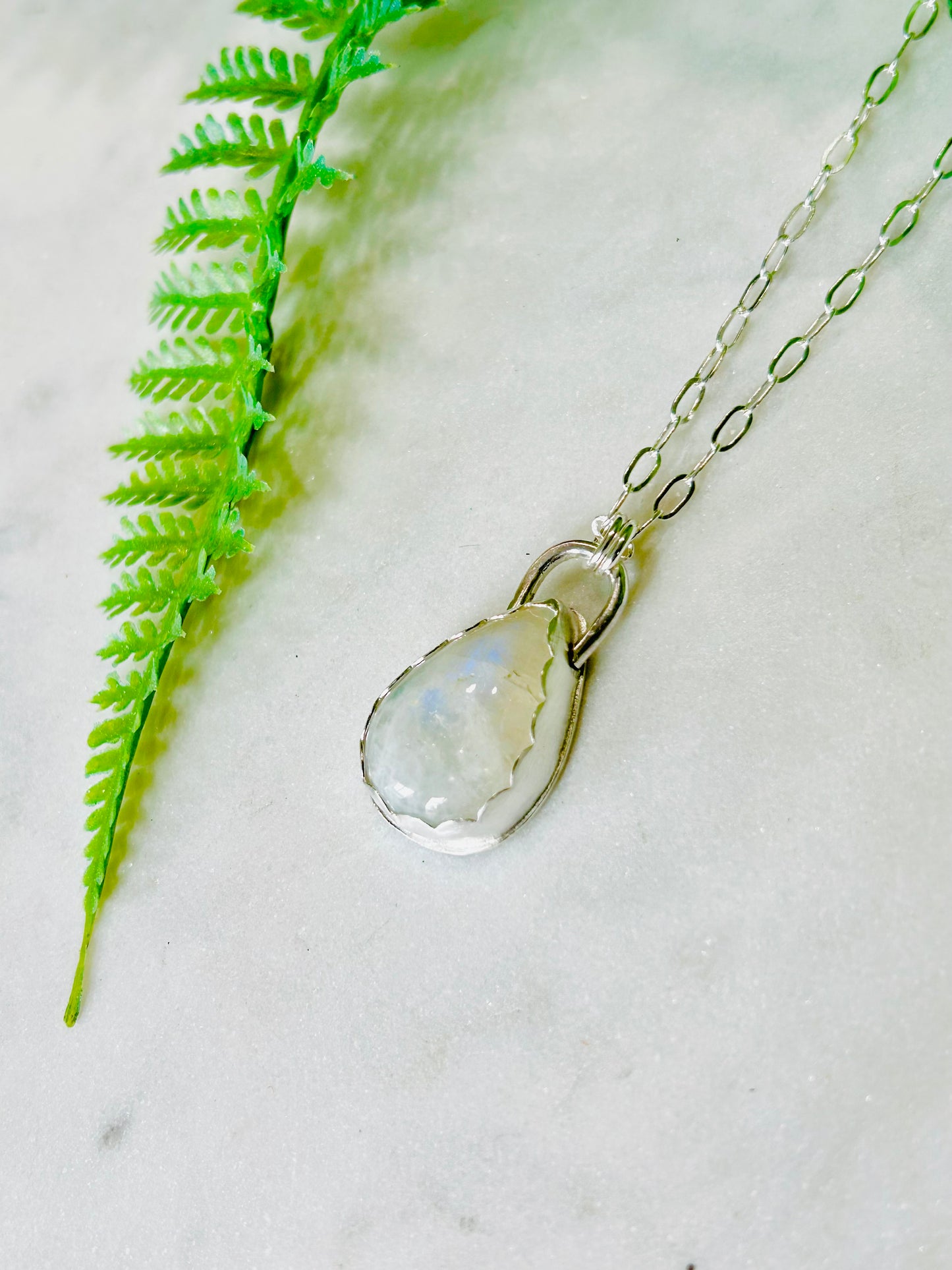 Moonstone Teardrop Necklace