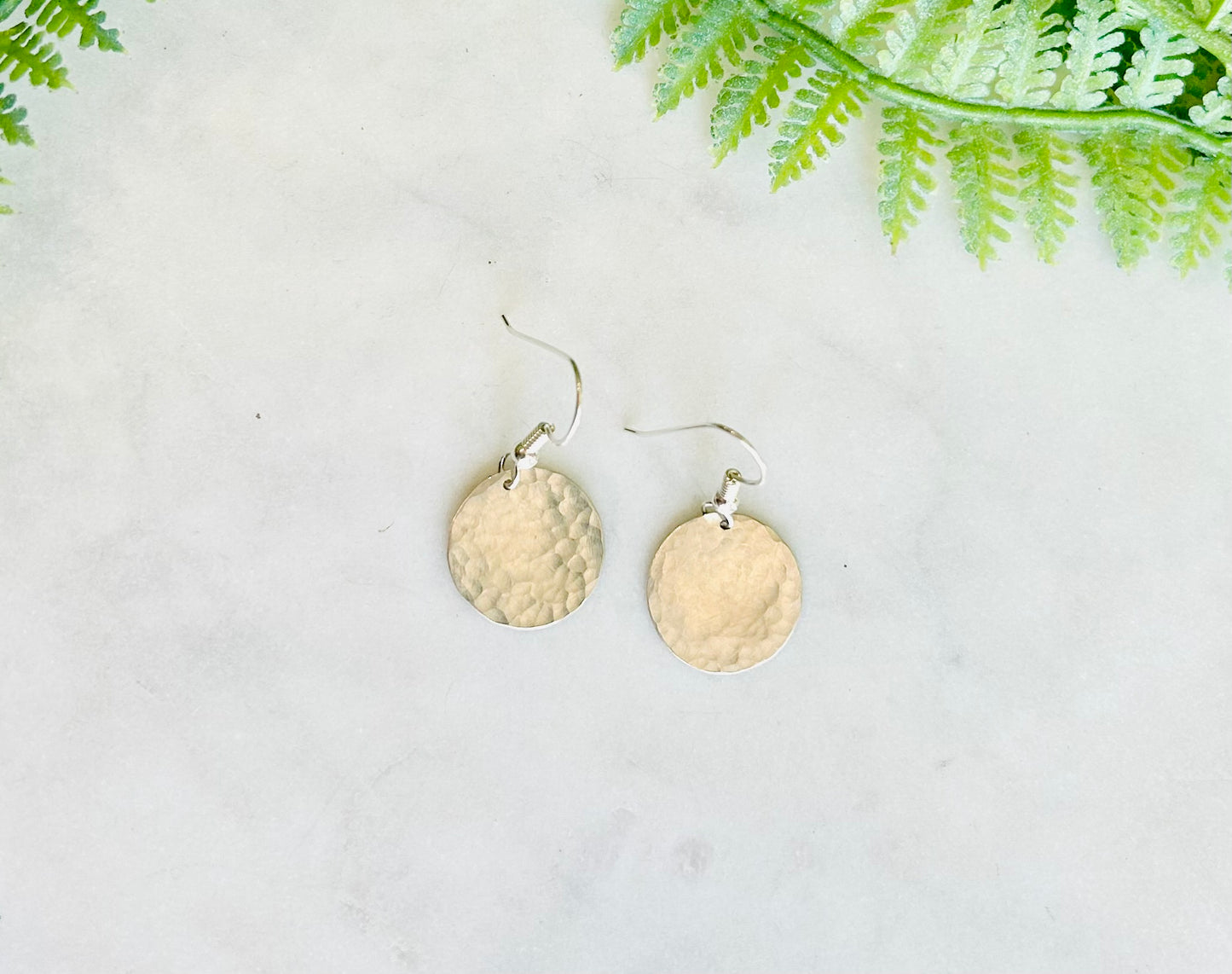 Hammered Disc Earrings