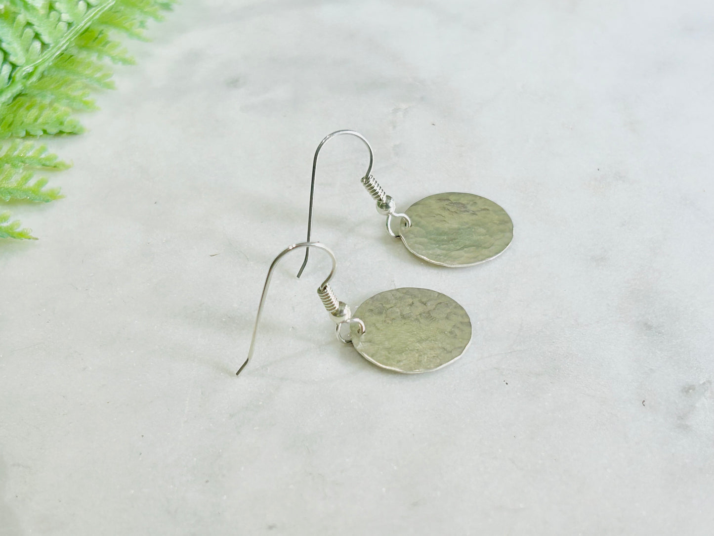 Hammered Disc Earrings
