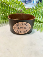 Load image into Gallery viewer, Wide Leather Cuff Bracelet