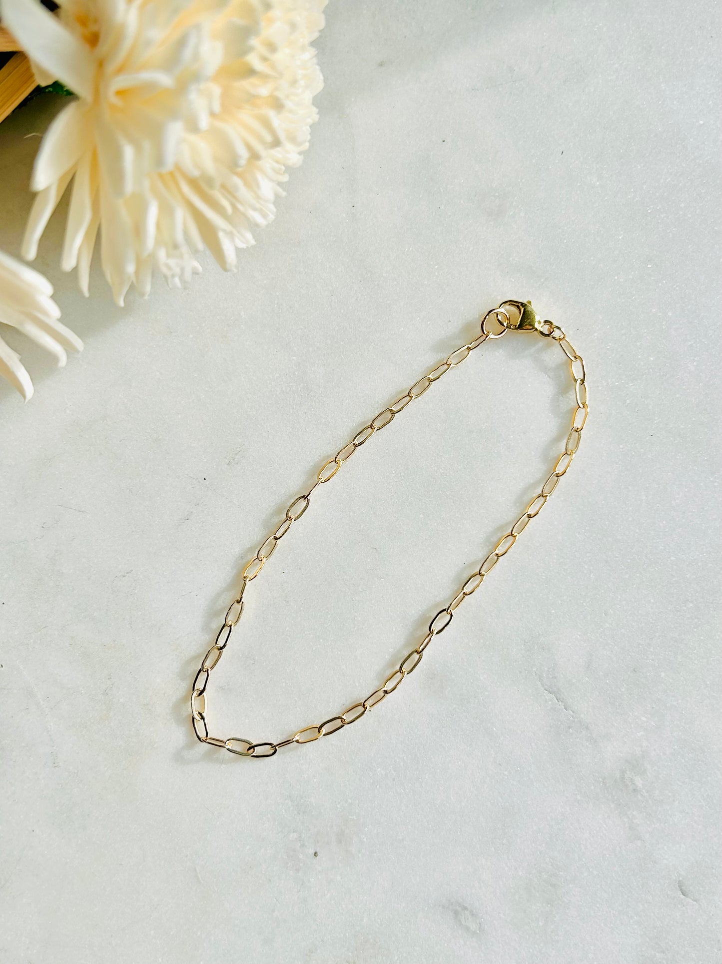 Dainty Paperclip Chain Bracelet