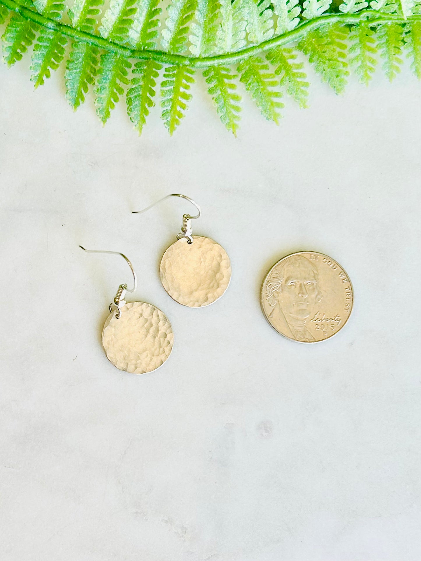 Hammered Disc Earrings