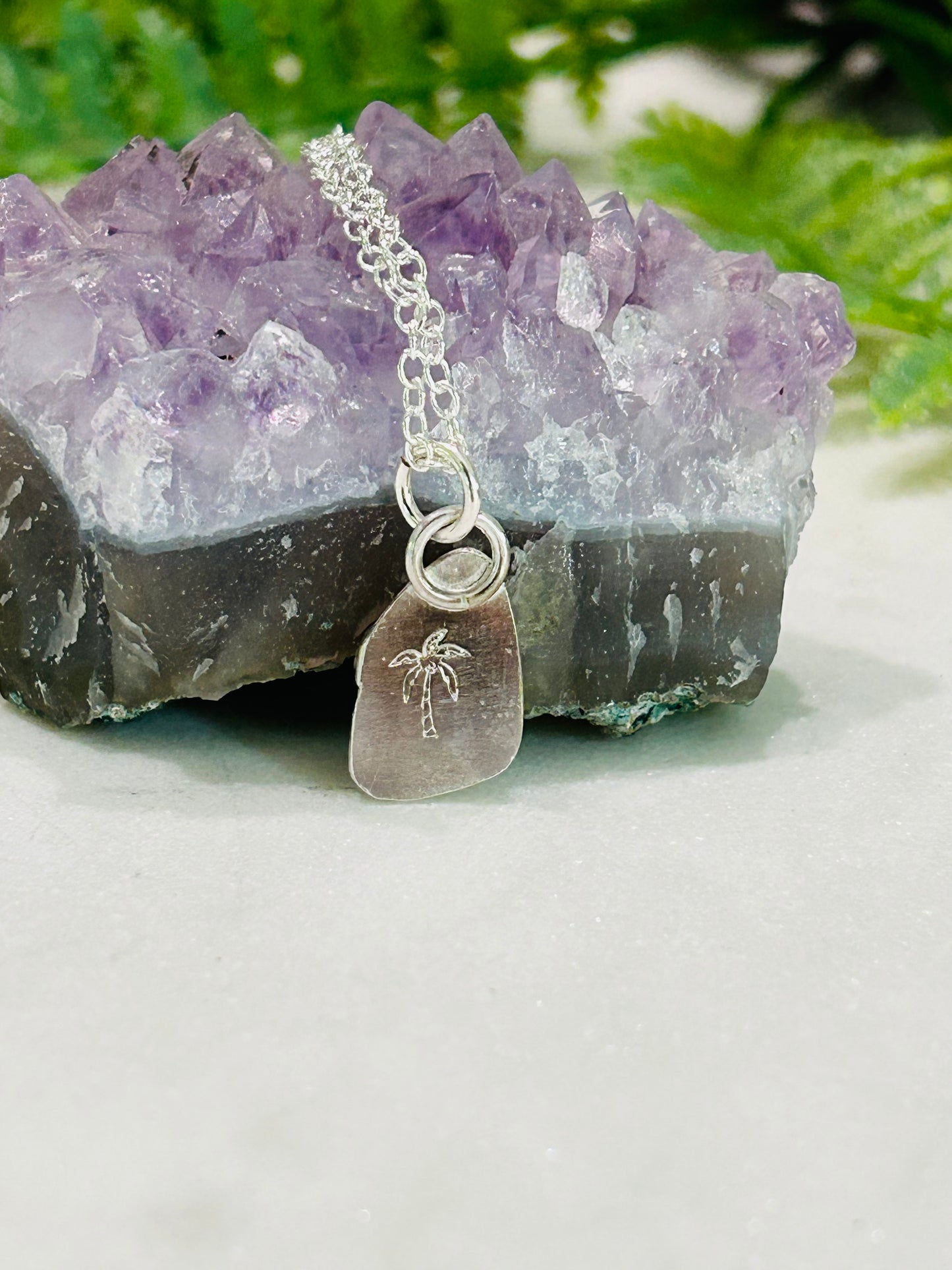 Brown Sea Glass Necklace -1