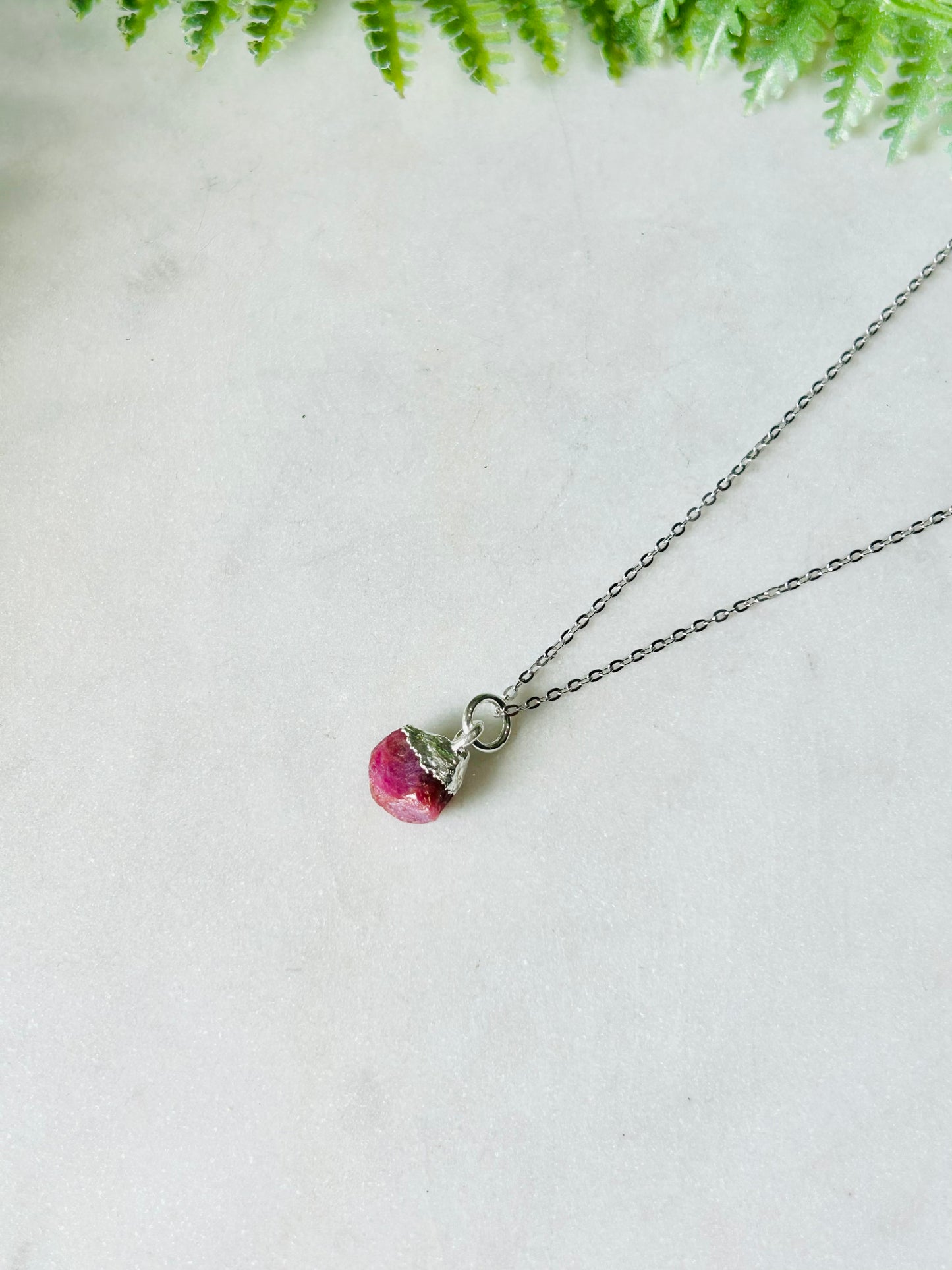 Raw Gemstone Necklace—Gold Filled