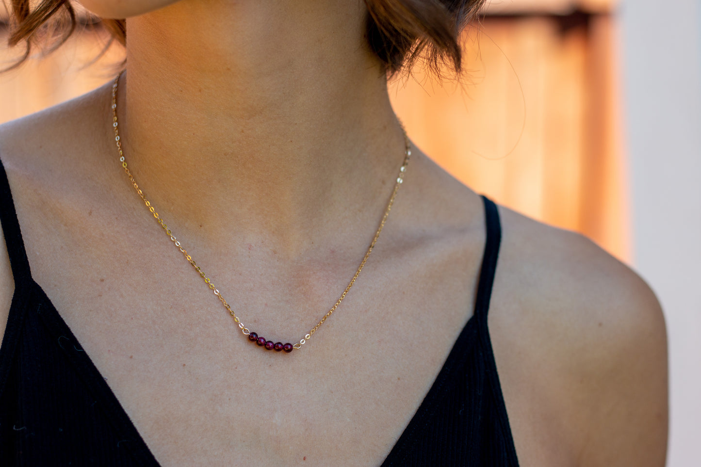 Dainty Gemstone Necklace-Multiple Options