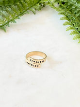 Load image into Gallery viewer, Kindness Matters Brass Wrap Ring