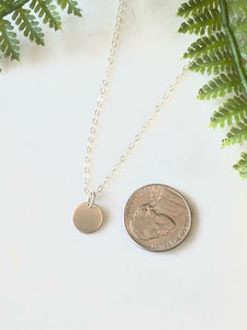 Mini Silver Circle Necklace