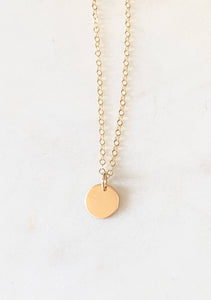 Mini Gold Circle Necklace