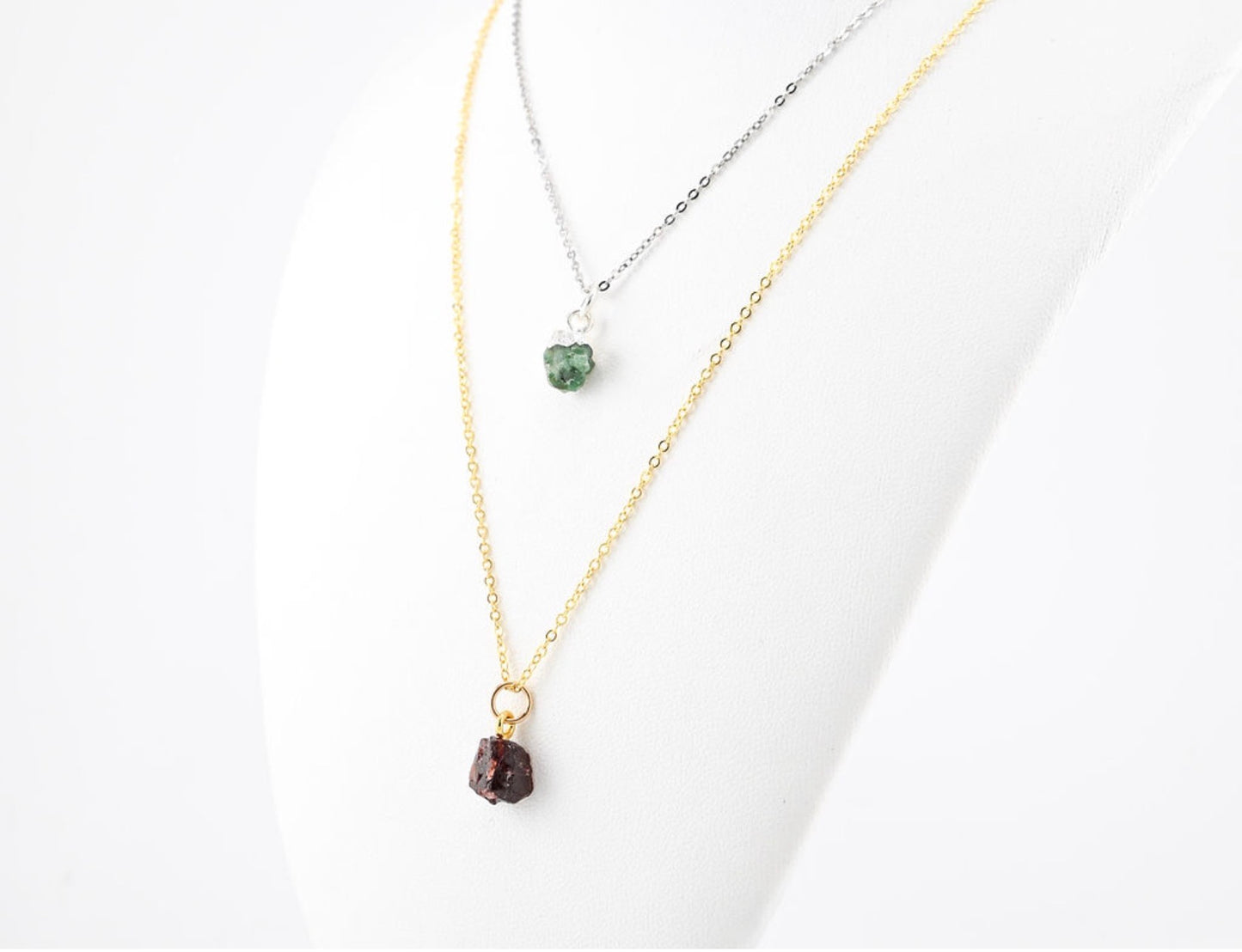 Raw Gemstone Necklace—Gold Filled