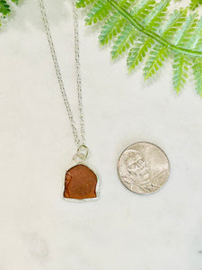 Brown Sea Glass Necklace - 2