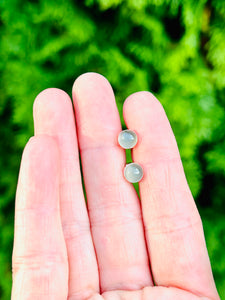 Grey Moonstone Studs