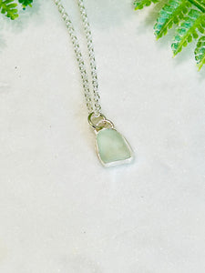 Light Blue Sea Glass Necklace - 1