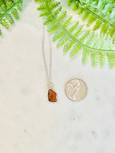 Brown Sea Glass Necklace -1