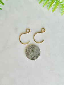 Gold Backward Loop Earrings