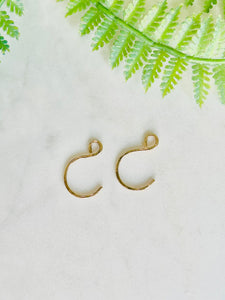 Gold Backward Loop Earrings