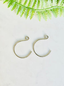 Silver Backward Loop Earrings
