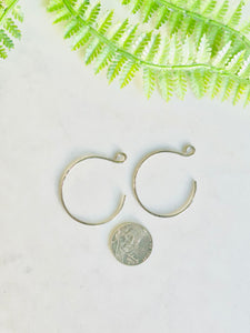 Silver Backward Loop Earrings