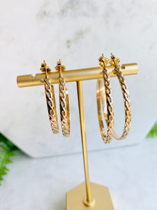 Pattern Hoop Earrings