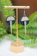 Load image into Gallery viewer, Leather/Metal Spike Earrings
