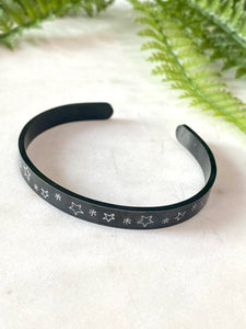 Skinny Black Cuff Bracelet