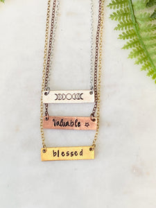 Small Bar Necklace