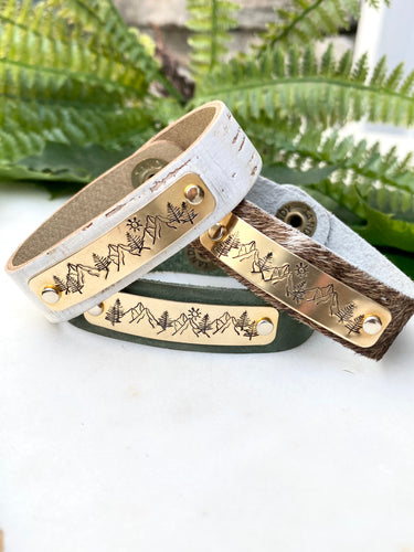 Mountain Leather Bracelet