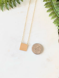 Square Gold Necklace