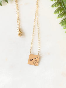 Square Gold Necklace