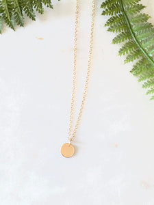 Mini Gold Circle Necklace
