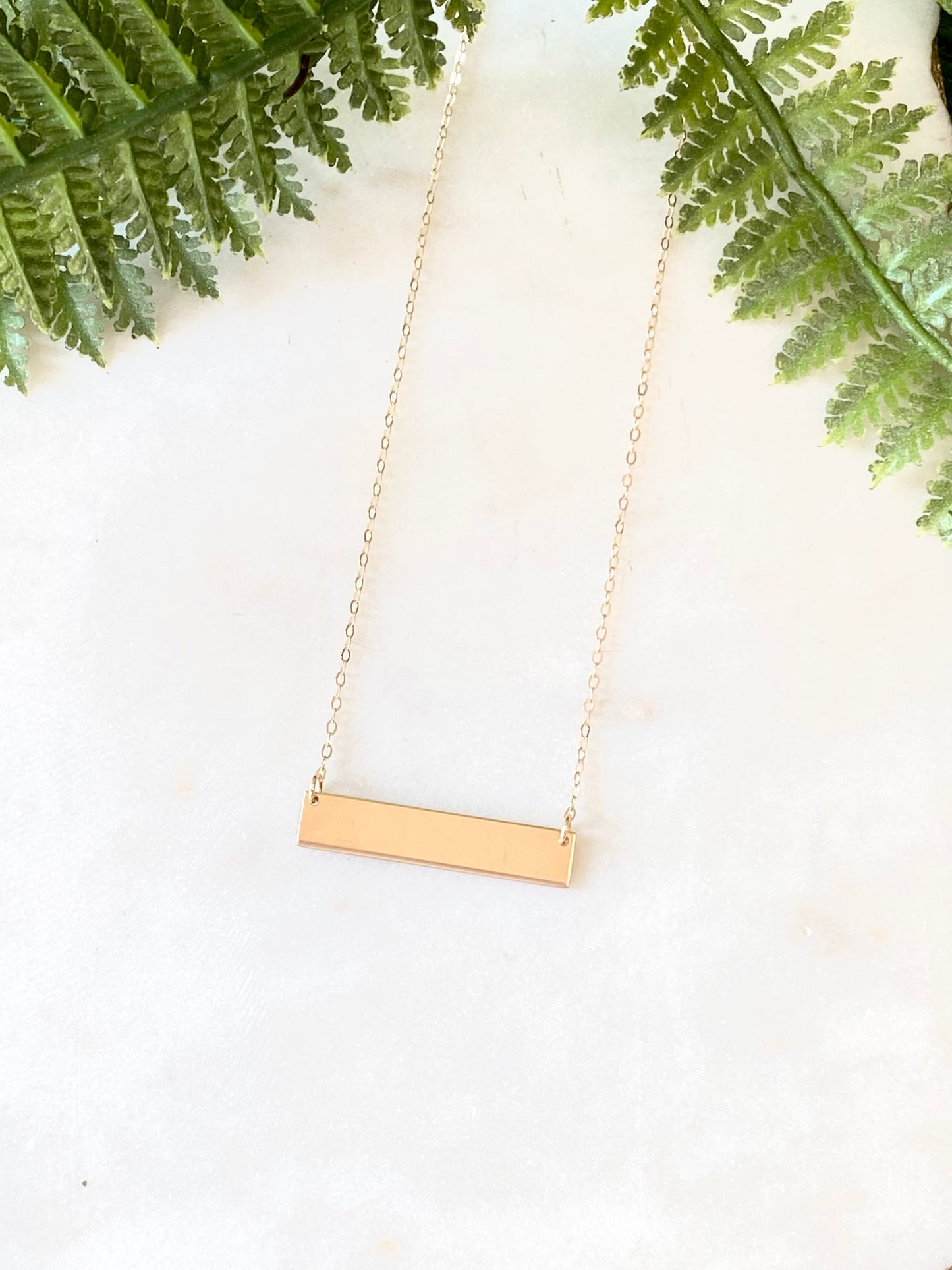 Gold Filled Bar Necklace