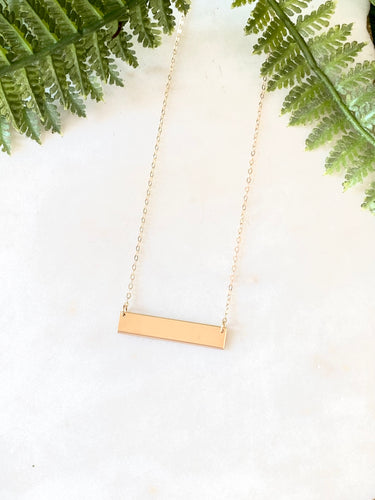 Gold Filled Bar Necklace