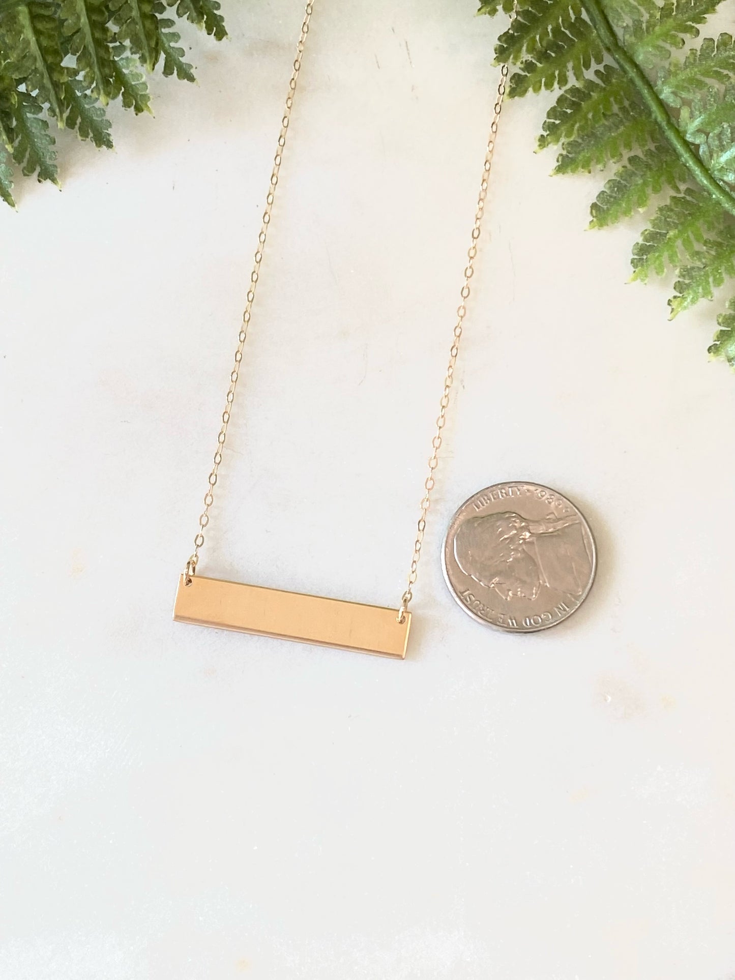 Gold Filled Bar Necklace