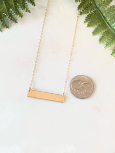 Gold Filled Bar Necklace