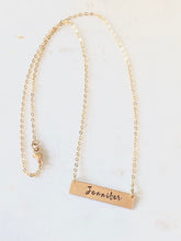 Load image into Gallery viewer, Gold Filled Bar Necklace