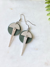 Load image into Gallery viewer, Leather/Metal Spike Earrings