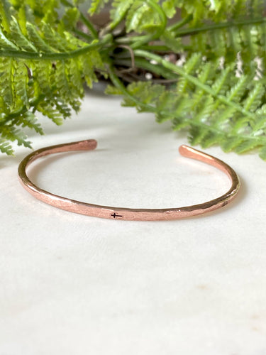 Thin Copper Cuff Bracelet