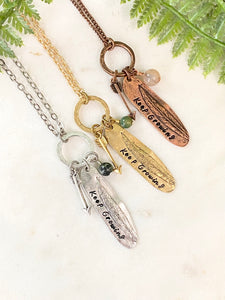 Keep Growing Feathered Necklace
