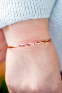 Thin Copper Cuff Bracelet