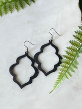 Load image into Gallery viewer, Open-Style Black Finish Earrings